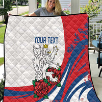 Personalized Czech Republic Quilt Pravda Vitezi With Rose