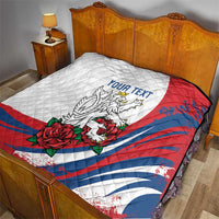 Personalized Czech Republic Quilt Pravda Vitezi With Rose