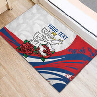 Personalized Czech Republic Rubber Doormat Pravda Vitezi With Rose