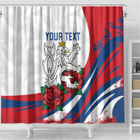 Personalized Czech Republic Shower Curtain Pravda Vitezi With Rose
