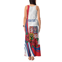 Personalized Czech Republic Tank Maxi Dress Pravda Vitezi With Rose
