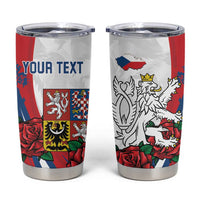 Personalized Czech Republic Tumbler Cup Pravda Vitezi With Rose