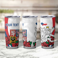 Personalized Czech Republic Tumbler Cup Pravda Vitezi With Rose