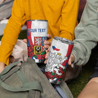 Personalized Czech Republic Tumbler Cup Pravda Vitezi With Rose