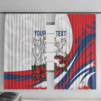 Personalized Czech Republic Window Curtain Pravda Vitezi With Rose