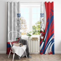 Personalized Czech Republic Window Curtain Pravda Vitezi With Rose