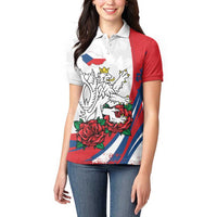 Personalized Czech Republic Women Polo Shirt Pravda Vitezi With Rose