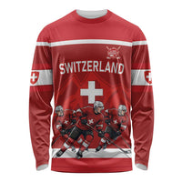 Custom Switzerland Ice Hockey Long Sleeve Shirt La Nati World Glory