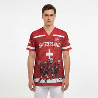 Custom Switzerland Ice Hockey Scrub Top La Nati World Glory