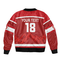 Custom Switzerland Ice Hockey Sleeve Zip Bomber Jacket La Nati World Glory