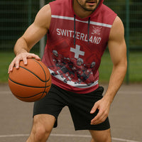 Custom Switzerland Ice Hockey Sleeveless Hoodie La Nati World Glory