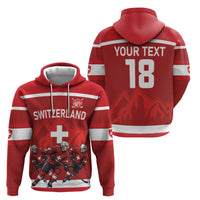 Custom Switzerland Ice Hockey Zip Hoodie La Nati World Glory