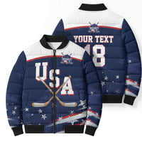 Custom USA Ice Hockey Bomber Puffer Jacket American Power 2026 Edition