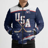 Custom USA Ice Hockey Bomber Puffer Jacket American Power 2026 Edition