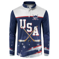 Custom USA Ice Hockey Button Sweatshirt American Power 2026 Edition
