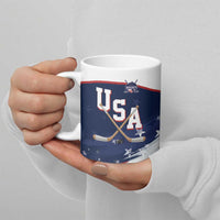 Custom USA Ice Hockey Ceramic Mug American Power 2026 Edition