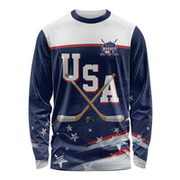 Custom USA Ice Hockey Long Sleeve Shirt American Power 2026 Edition