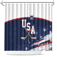 USA Ice Hockey Shower Curtain American Power 2026 Edition