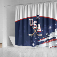 USA Ice Hockey Shower Curtain American Power 2026 Edition