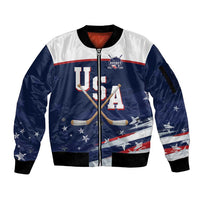 Custom USA Ice Hockey Sleeve Zip Bomber Jacket American Power 2026 Edition