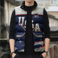 Custom USA Ice Hockey Sleeveless Puffer Jacket American Power 2026 Edition