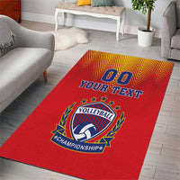 Custom Romania Volleyball Area Rug Sporty Style