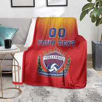 Custom Romania Volleyball Blanket Sporty Style