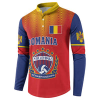 Custom Romania Volleyball Button Sweatshirt Sporty Style