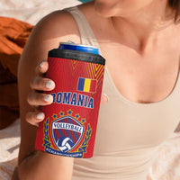 Custom Romania Volleyball 4 in 1 Can Cooler Tumbler Sporty Style