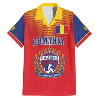 Custom Romania Volleyball Family Matching Mermaid Dress and Hawaiian Shirt Sporty Style