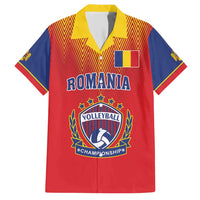 Custom Romania Volleyball Family Matching Short Sleeve Bodycon Dress and Hawaiian Shirt Sporty Style