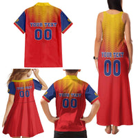 Custom Romania Volleyball Family Matching Tank Maxi Dress and Hawaiian Shirt Sporty Style