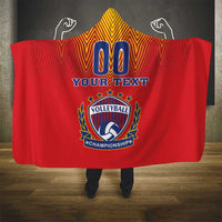 Custom Romania Volleyball Hooded Blanket Sporty Style