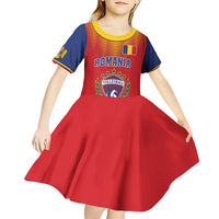 Custom Romania Volleyball Kid Short Sleeve Dress Sporty Style