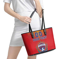 Custom Romania Volleyball Leather Tote Bag Sporty Style