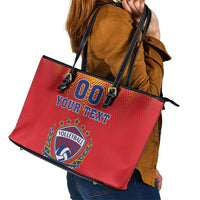 Custom Romania Volleyball Leather Tote Bag Sporty Style