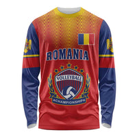 Custom Romania Volleyball Long Sleeve Shirt Sporty Style