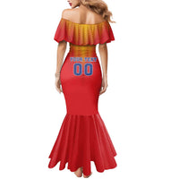 Custom Romania Volleyball Mermaid Dress Sporty Style