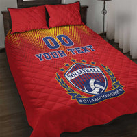 Custom Romania Volleyball Quilt Bed Set Sporty Style