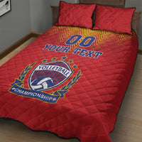 Custom Romania Volleyball Quilt Bed Set Sporty Style