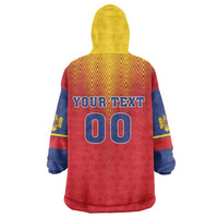 Custom Romania Volleyball Wearable Blanket Hoodie Sporty Style