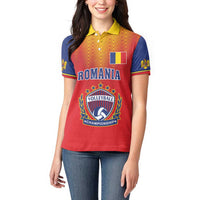Custom Romania Volleyball Women Polo Shirt Sporty Style