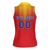 Custom Romania Volleyball Women Sleeveless Polo Shirt Sporty Style