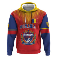 Custom Romania Volleyball Zip Hoodie Sporty Style