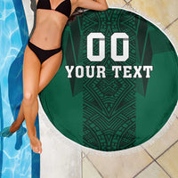 Custom Mexico Football Beach Blanket El Tricolor Go Champions Aztec Pattern