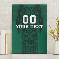 Custom Mexico Football Canvas Wall Art El Tricolor Go Champions Aztec Pattern