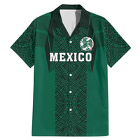 Custom Mexico Football Family Matching Mermaid Dress and Hawaiian Shirt El Tricolor Go Champions Aztec Pattern