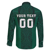 Custom Mexico Football Family Matching Off The Shoulder Long Sleeve Dress and Hawaiian Shirt El Tricolor Go Champions Aztec Pattern