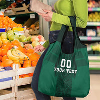 Custom Mexico Football Grocery Bag El Tricolor Go Champions Aztec Pattern