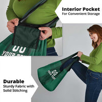 Custom Mexico Football Grocery Bag El Tricolor Go Champions Aztec Pattern